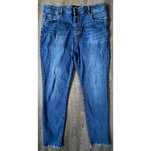 Kut From the Kloth Donna high rise ankle‎ skinny jeans size 16 button fly